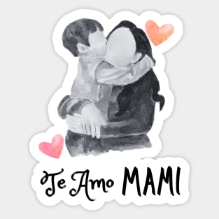 Te amo mami. Idea de regalo para mamá. Madre e hijo Sticker